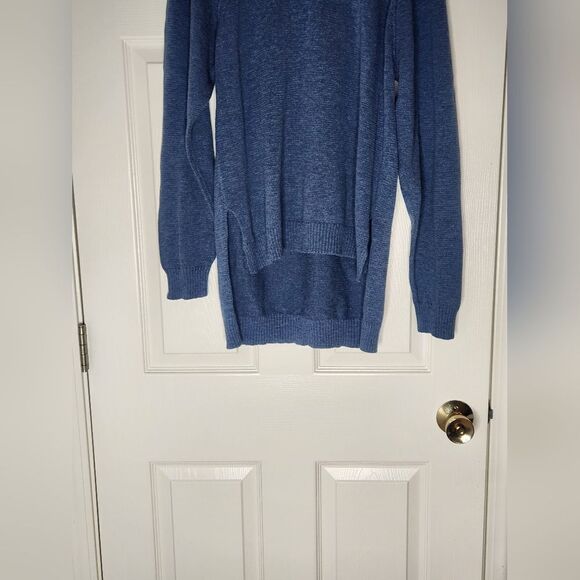 UGG L Blue Raglan Sleeve Round Neck Tight-Knit Lngslv Women's Pullover Sweater - Picture 5 of 9